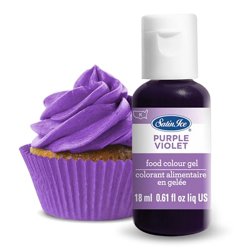 Satin Ice Food Color Liquid Gel, 0.61 fl oz Bottle, Purple - color: Purple
