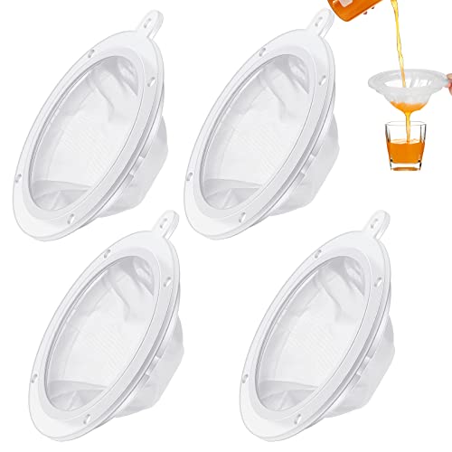 Cunhill 4 Pcs 200 Mesh Filter 5 Inch, Fine Nylon Sieve Reusable
