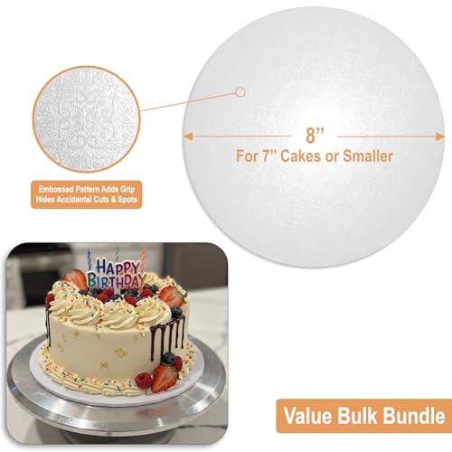 BOARDS+ 1/4" Cake Drum 8 Inch (10 Pack) Value Bundle - size: 8" (10 Pack)