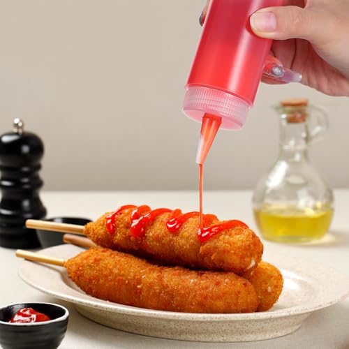 Tofficu 6 Pcs Plastic Squeeze Bottles 4 Oz (120ml)