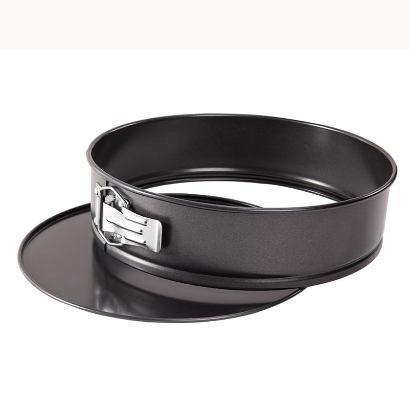 CHEFMADE Springform Pan, 10 Inch Round Cake Pan with Removable Bottom，Chiffon Bakeware for Oven and Instant Pot (Black) - size: 10 Inch