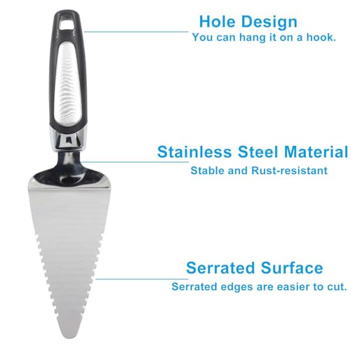 Blue Cake Slicer, 2 Pieces, Stainless Steel Cake Server Cutter - color: Blue
