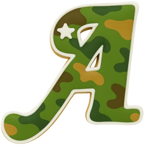 Mighty Gadget Fancy Cursive Letter A to Z Cookie Cutter - 4" Tall Alphabet Baking Mold (Random Color) (A) - color: A