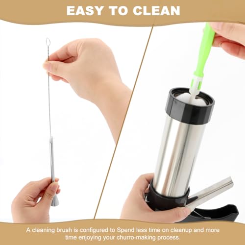 Churro Maker Machine, 3-in-1 Stainless Steel Cookie Press Gun
