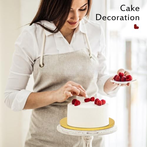 10-Pack Round Gold Cake Drum Board 10 Inch Sturdy 1/2 Inch Thick Full Wrap Edge Cake Base for Heavy Tiered Cakes(10" Gold) - color: Gold, size: 10"
