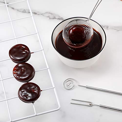 Patelai 4 Pcs Candy Chocolate Dipping Tools Set, Handmade Pralines
