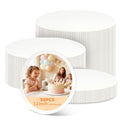 HORLIMER 50 Pack Cake Boards 12 Inch Round, Food-Grade Circle Cardboard Cake Drums Base, White Cake Plates for Birthday, Party, Wedding Display - size: 12 in
