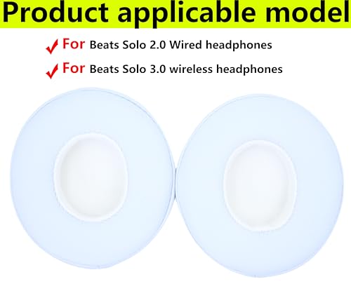 Replacement Ear Pads Compatible with Beats Solo 3.0 Wireless White - color: White