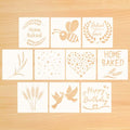 Bread Stencils, 10 Pieces Artisan Baking Stencils Set for Decorating Bread, Cake, Pie, Cookies