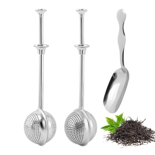 2PCS Tea Infuser & Flour Duster Wand - Fine Mesh Holes