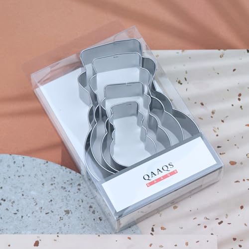 Snowman with Hat Cookie Cutter Set for Winter Christmas Baking Large Small Mini Sizes, 5/4/3/2 inch, 4 Piece, Stainless Steel - color: Snowman