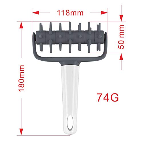 Kakalote Pizza Dough Docker Pastry Roller with Spikes Black