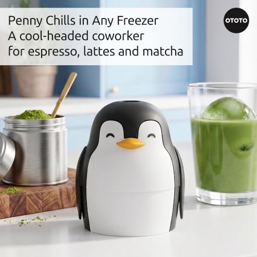 OTOTO Penny Penguin Ice Ball Maker, Sphere Ice Mold - White Elephant Gifts