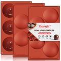 5-Cavity Extra Large Semi-Sphere Silicone Molds - Half Sphere Bakings Mold for Chocolate Bombs, Dome Cakes, Candy, Jelly & Mousse - Reusable Non-Stick Chocolate Mold Set (3 Pack) - color: 3Pcs, Extra Large 5-Cavity molds, size: Semi Sphere