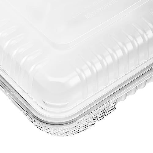 Karat FP-HC99PP-3CU 9"X 9" PP Hinged Containers 3 Compartment - (Case of 200)