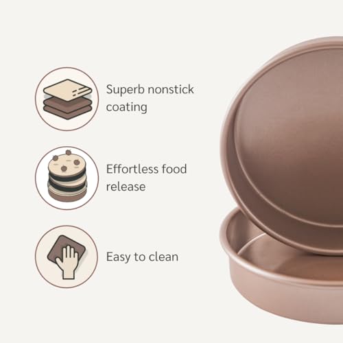 HAPPIELS 9 inch Raund Cake Pan 2 Pack Nonstick, PFOA & BPA Free - style: Round 9'' Pan 2-Pack