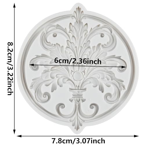 Baroque Scroll Fondant Silicone Mold - color: Style ZR