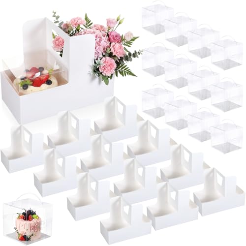 wedding gift basket thank you basket and PVC Cake Carriers (White, Classic) - color: White