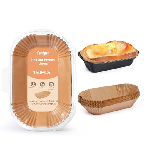 Loaf Pan Liners,2lb Loaf Pan Liners for Baking Bread 9x5, Loaf Pans Parchment Liners,150pcs Non-Stick Parchment Paper for Loaf Pans,Loaf Liners for Baking,Inner Dimensions are 7.5 x 3.5 inches - size: 9x5 Inch-150pcs