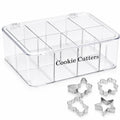 Cookie Cutter Storage Box,8 Adjustable Compartments, Clear PET