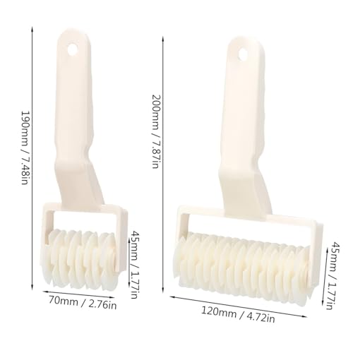2Pcs Lattice Pastry Cutter Set, 70mm & 120mm Plastic Grid Dough Cutter Roller Baking Tool for Beef Wellington Cookie Pie Crust Pizza Bread