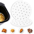 Air Fryer Parchment Paper Liners, 6 Inch 100 Pcs - color: White, size: 6IN