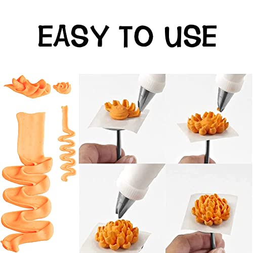 Chrysanthemum & Peony & suculent Piping Tips, Flower Icing Nozzles Set - color: K