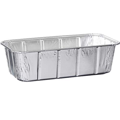 PLASTICPRO [2 Lb 10 Pack Disposable Loaf Pans Aluminum Tin Foil Meal Prep Bakeware - Cookware Perfect for Baking Cakes, Bread, Meatloaf, Lasagna 2 Pound 8.5'' X 4.5'' X 2.25'' - size: 2 Pound