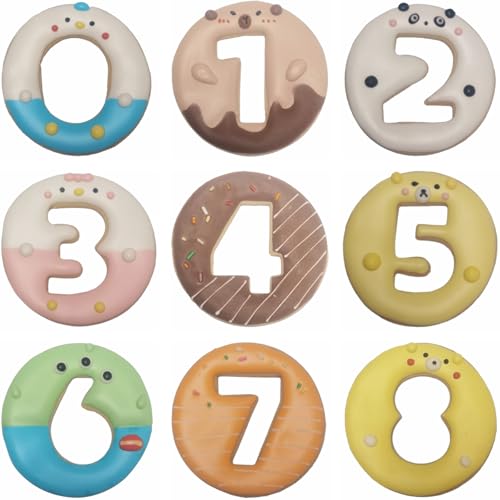 Comais Linzer Number Shaped Cookie Cutters Stainless Steel 9Pcs 3.5in Round - size: 3.5-Inch Round Edge