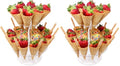Jusalpha Clear Acrylic Ice Cream Cone/Sushi Hand Roll Stand Holder Christmas Halloween Candy Decorative (Capacity: 24) (Pack of 2) - size: 1 Set (Pack of 2)