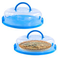 2 Pack Pie Containers with Lids and Handles Cheesecake Containers, Pie Containers, Thanksqiving Gifts - color: Blue