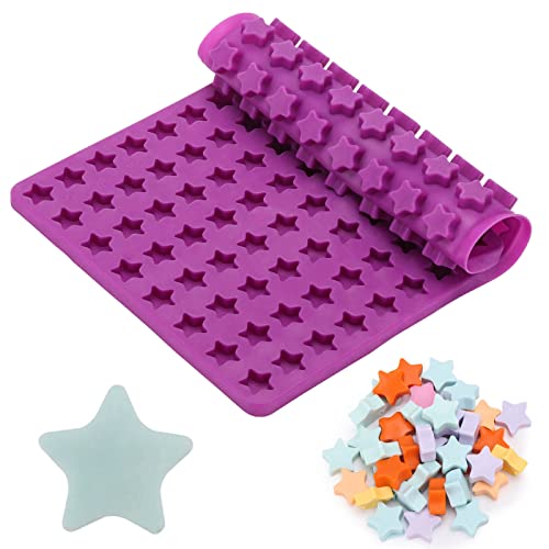 112 Cavity Mini Star Silicone Molds Fun Shaped Chocolate Molds for Homemade Dog Training Treats, Gummies, Candy, Chocolate Chips,Biscuits - size: Star Shaped-112 Cavity