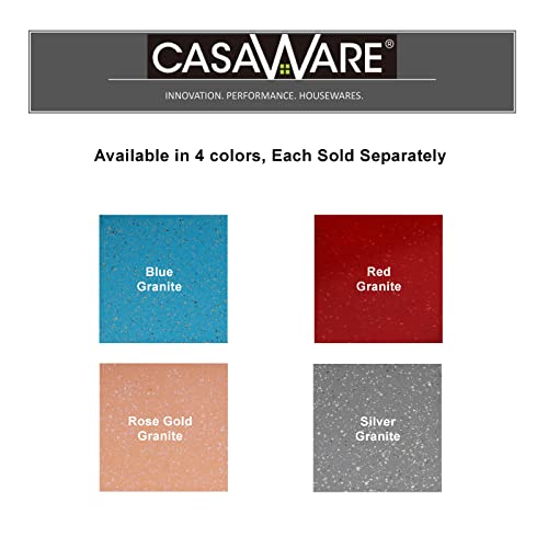 casaWare Toaster Oven 6 Cup Muffin Pan NonStick Ceramic Coated (Blue Granite) - color: Blue Granite
