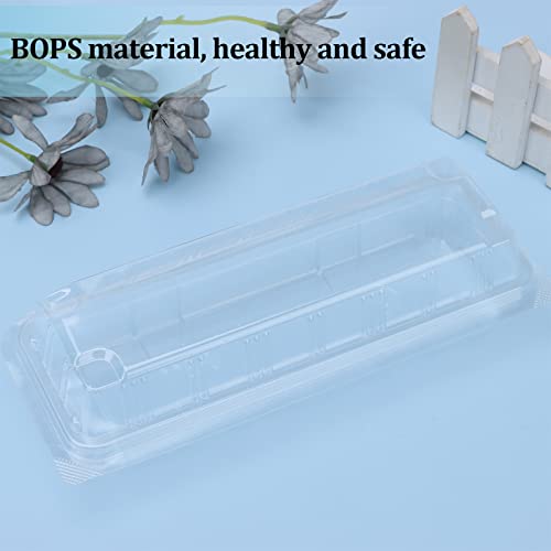 50 Clear Hinged Plastic Containers Sturdy To-Go Clamshell Food Containers