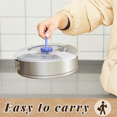 Teenyyou 1 Pcs 9 in Non Stick Springform Cheesecake Pan with Lid - size: about 9 x 2.5 inches