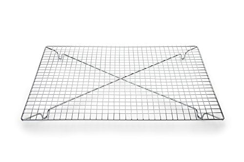 Fox Run Rectangular Cooling Rack, Iron/Chrome, 18-Inch x 12.5-Inch, Metallic - style: 12.5" x 18"