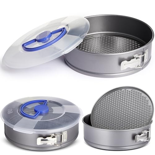 Teenyyou 2 Pcs 9 in Non Stick Springform Cheesecake Pan with Lid - size: about 10 x 2.5 inches