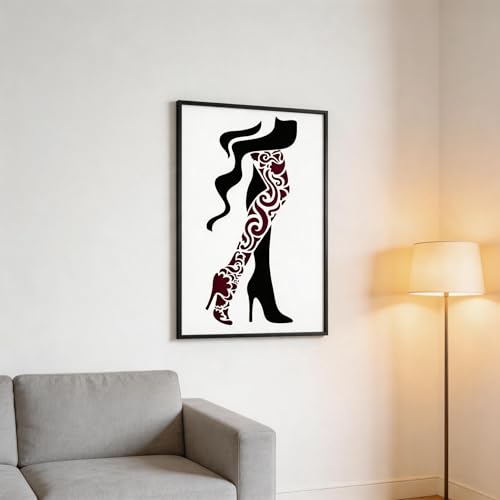TIAMECH A4 Reusable High Heel Shoes Stencil for Painting - style: High Heel Shoes