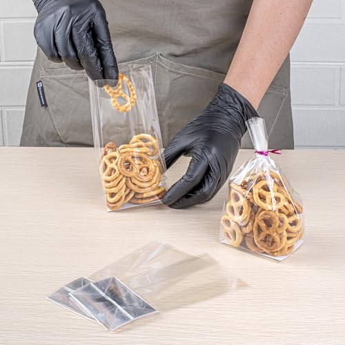 Restaurantware 3 x 2 x 6 1/2 In Clear Plastic Gusset Bags, 100 Count - size: 3" x 2" x 6.5" - Standard