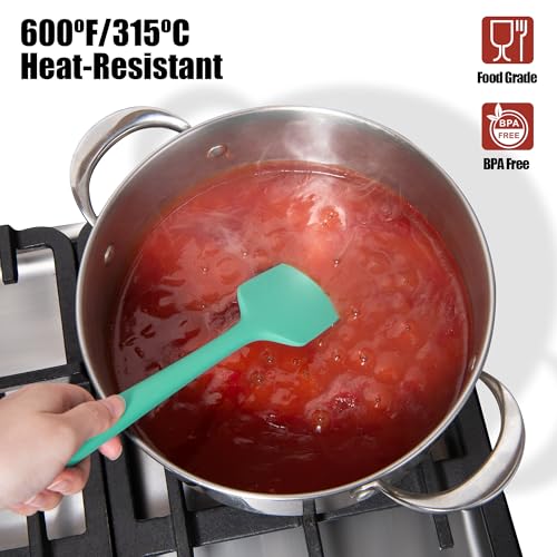 Doosu 600°F Heat Resistant Silicone Large Spatula, 11.4in, Aqua Sky - color: Aqua Sky, size: 11.4in (Flat Spatula)