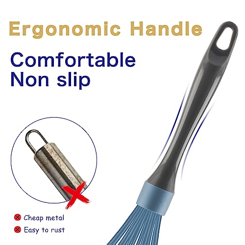OYV Dishwasher Safe Silicone Whisk, 12-Inch, Non-Scratch, Blue - color: Blue
