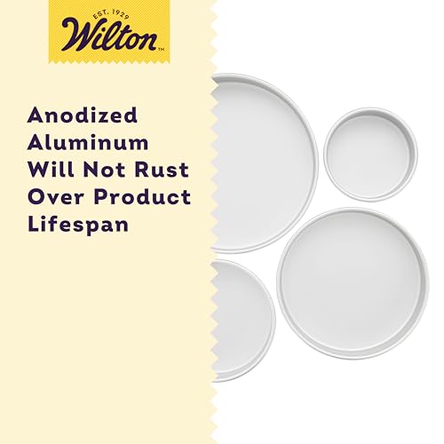 Wilton Aluminum Round Cake Pan Set, Made Without PFAS, 4-Piece - size: 4-Piece Set (Small and Medium)