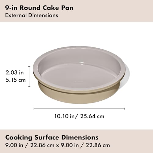 OXO Good Grips Non-Stick Pro Ceramic Coated Metal Bakeware – Biscuit, 9" Round Cake Pan (Pack of 6) - color: Biscuit, size: 9" Round Cake Pan (Pack of 6)