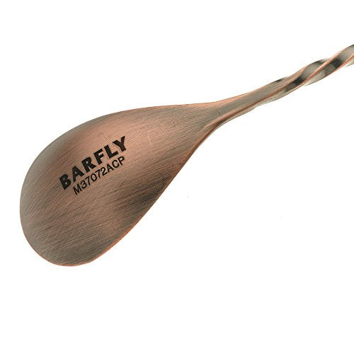 Barfly Bar Spoon with Strainer End, 15 3/4" (40.0 Cm), Antique Copper - color: Antique Copper, size: Strainer End 15 3/4" (40 cm)