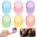 Whaline 600Pcs Pastel Mini Cupcake Liners Colorful Baking Cups Pink Blue Purple Yellow Orange Green Muffin Cupcake Wrappers for Spring Easter Birthday Wedding Bride Baby Shower Party Supplies - color: Pastel