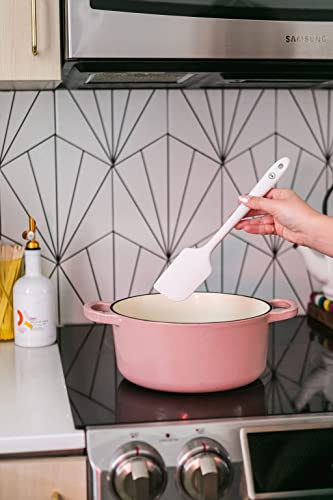 Improved Spatula, Skinny Spatula, Spoonula in Designer White, Silicone Spatula Set 3 Piece, Off-White