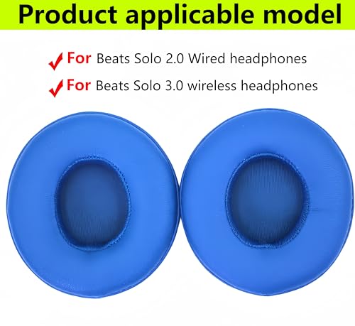 Replacement Ear Pads Compatible with Beats Solo 3.0 Wireless Blue - color: Blue