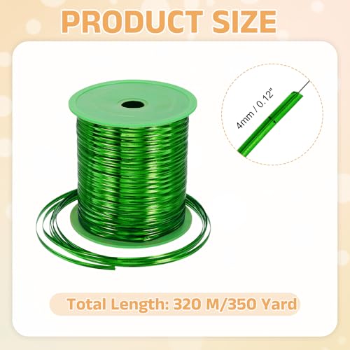 Metal Twist Ties, Metallic Twist Ties Roll Bread Twisty 350 Yard - color: Green