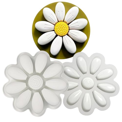 mostsom DIY Sunflower Chocolate Molds Silicone Candy Molds Non Stick Cookies Baking Trays for Party Decorations Food Grade (Sunflower M_9x9x1.48inch) - size: Sunflower M
