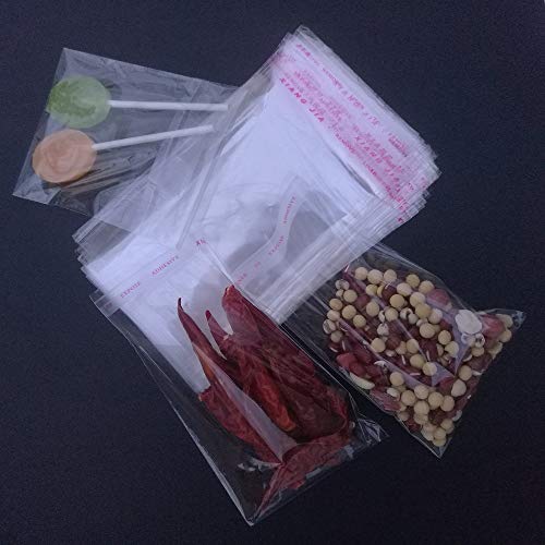 200pcs 3"x4" Clear Resealable Cellophane Bag Self Adhesive Seal - size: 3x4 Inch (Pack of 200)